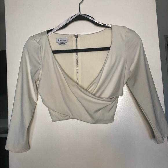 Bebe - Ivory Crop Top - Picture 2 of 6